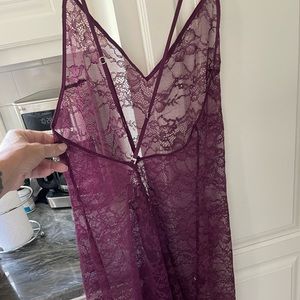 BNWOT Victoria Secret Lace Lingerie XL Plum